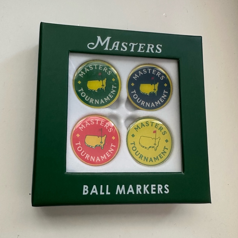 Masters golf ball markers. Purchased at Augusta National.